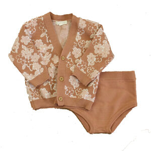 Grayson Collective Girls Mauve Floral Apparel Sets size: 12 Months